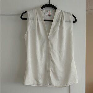 Calvin Klein Women's White Sleeveless Top
